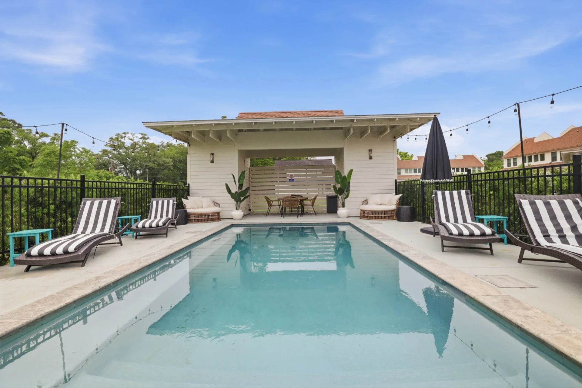Poolside at the cottages